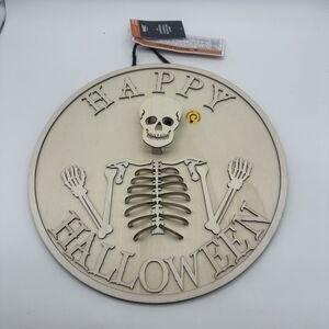 Make Market Halloween Wood Sign DIY Light Up Skeleton Happy Halloween
